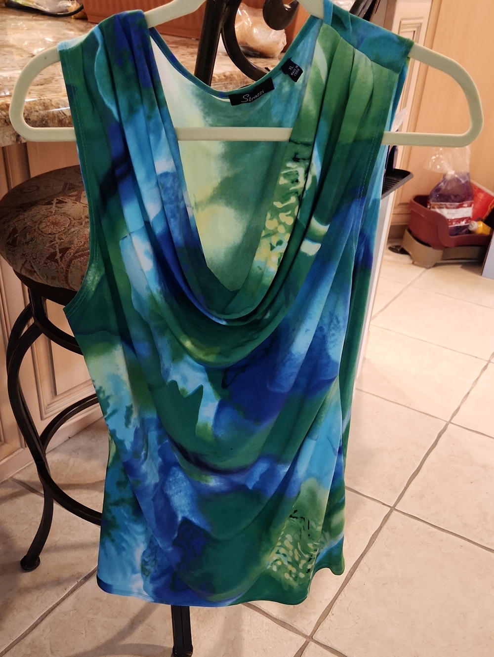 Strazzi Scoop Neck Blouse Sleeveless